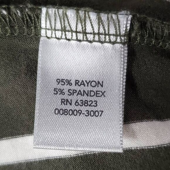 Christopher & Banks Large Green Stripe Maxi Skirt - Picture 5 of 6